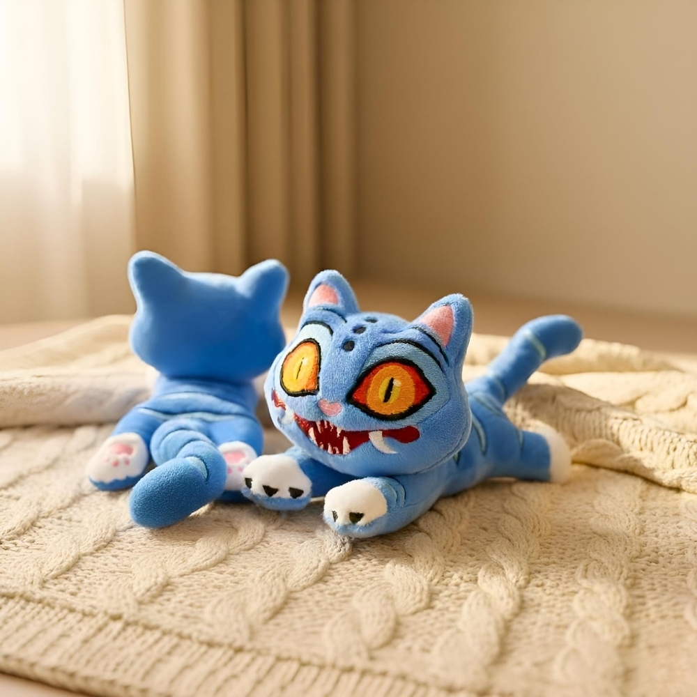 K-Pop Demon Hunters Plush Derpy Blue Tiger Stuffed Animal Kpop Christmas Gift - Picture 4 of 12